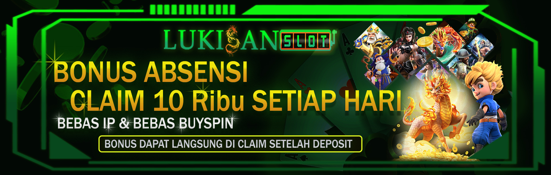 BONUS ABSENSI 10RB SETIAP HARI